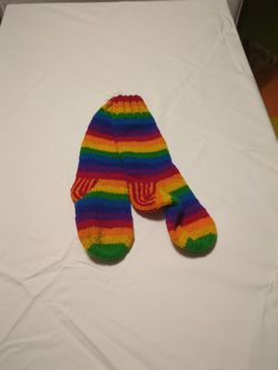 Wool Knitted Knee High Sock/Slippers *New*