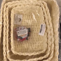 Handmade Wicker Storage Basket Set(never  Used )