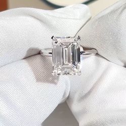 5.69 Emerald cut Engagement Ring