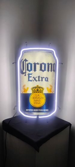 CORONA CAN ( LARGE VERSION  ) NEON SIGN .DODGERS & ANGELS BOBBLEHEADS AVAILABLE. ( ALSO PLENTY OF NEON SIGNS / LIGHTS AVAILABLE FOR SALE  )TAP HANDLES
