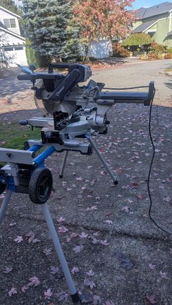 Kobalt 12 inch sliding miter saw with stand