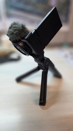 Sony Vlog Camera with Tripod and Windscreen