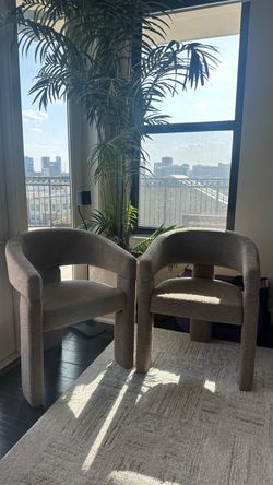 Set of 4 Modern Upholstered Dining Chairs