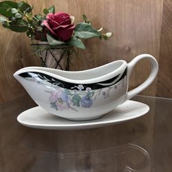 Vintage McCrory Porcelain Gravy Boat & Underplate 