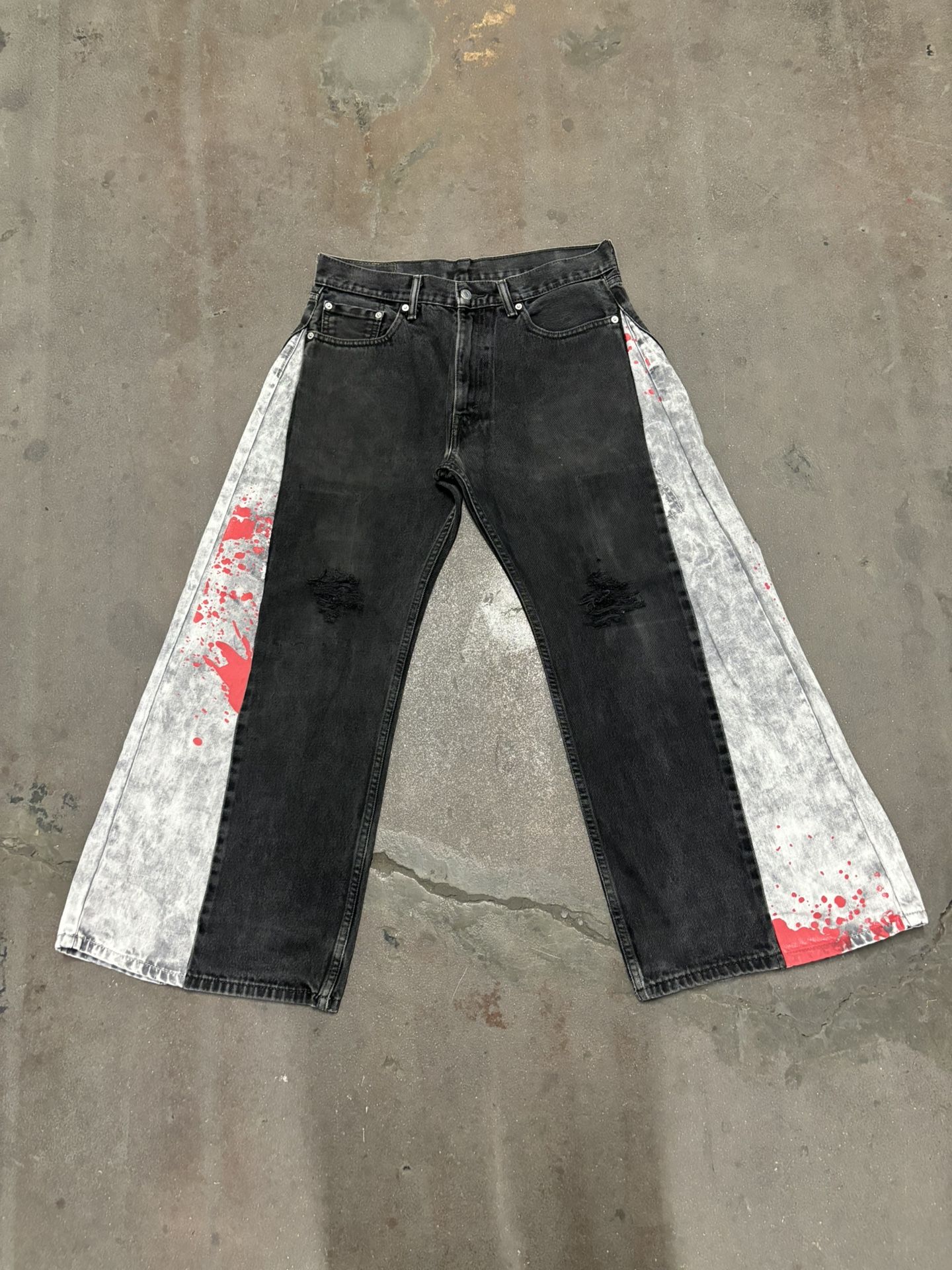 Levi’s -Light Wash Denim, On Of A Kind, Designs -Unique. Size 33 - $168