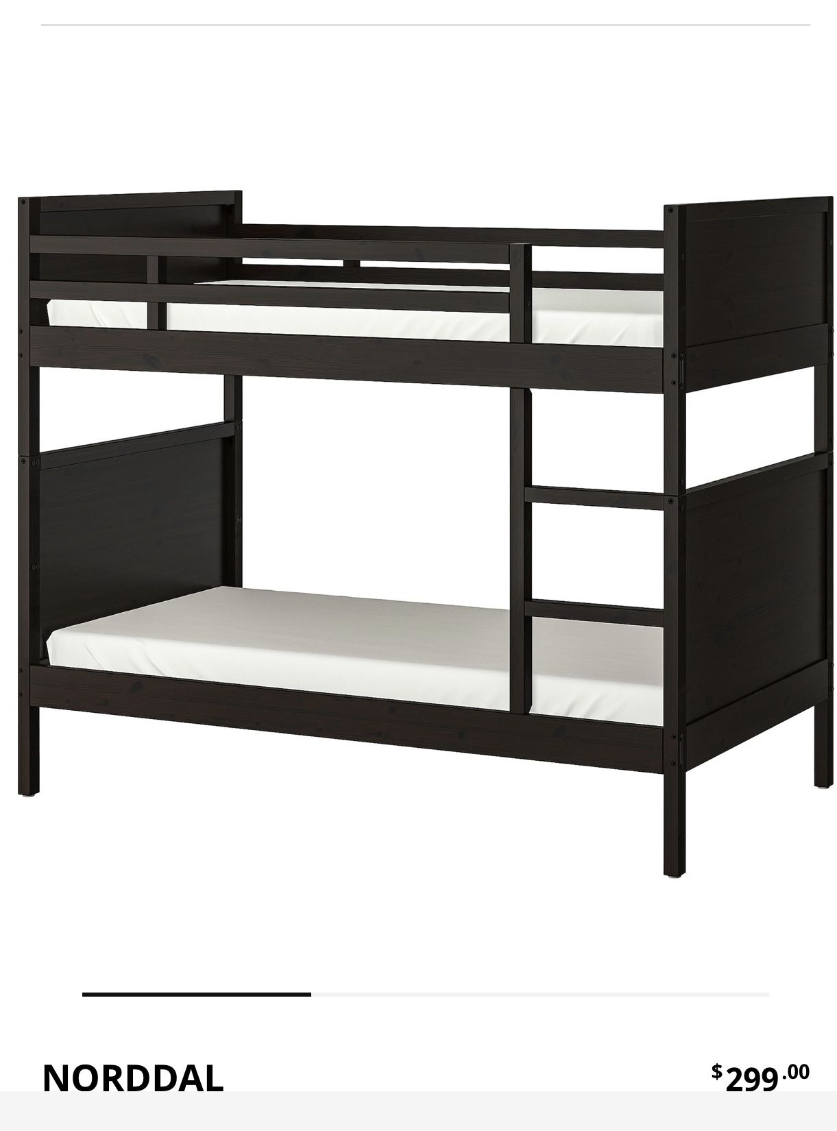 IKEA twin bunk beds, norddal model