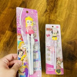 Disney Princess and Minnie Mouse Training Chopsticks for Toddler Children New Condition $10/each