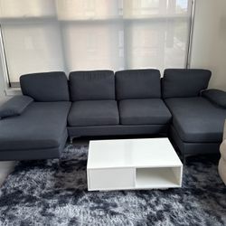 4 Seater Sofa With 2 Loungers