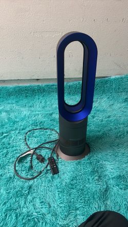 Dyson Hot+Cool AM09 Tower Heater Fan Blue/Gray Remote Control Oscillation