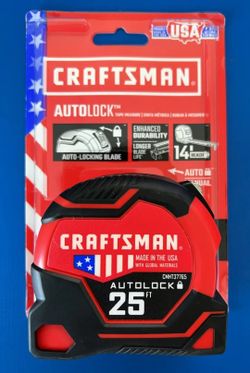 CRAFTSMAN AUTO LOCK 25FT TAPE MEASURE 