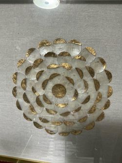 gold flower shadow Box picture