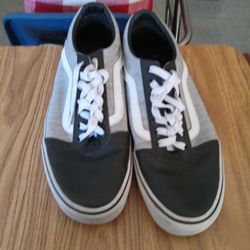 Gray Black And White Vans