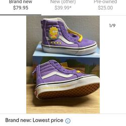 Brand New Vans Lisa Simpson Shoes RareC5 For Girls