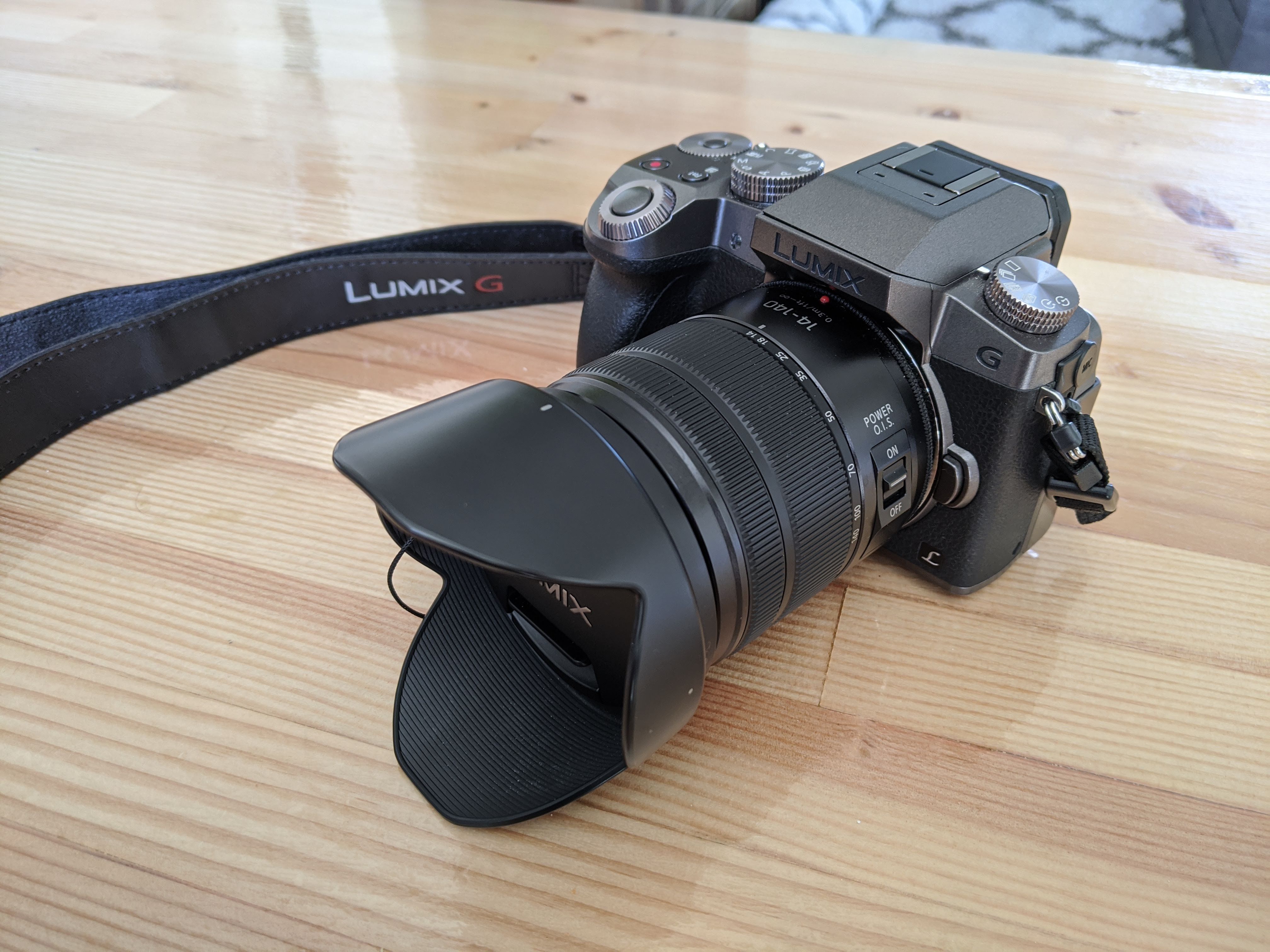 Panasonic Lumix G7 with 14-140mm lens and accessories