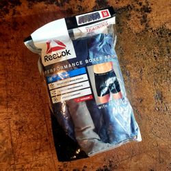 Reebok 4 Pack Performance Boxer Briefs With Fly Pouch New Underwear M