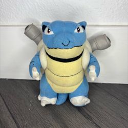 Vintage Pokémon Blastoise Plush Toy Doll Play By Play 1999 Nintendo 8”
