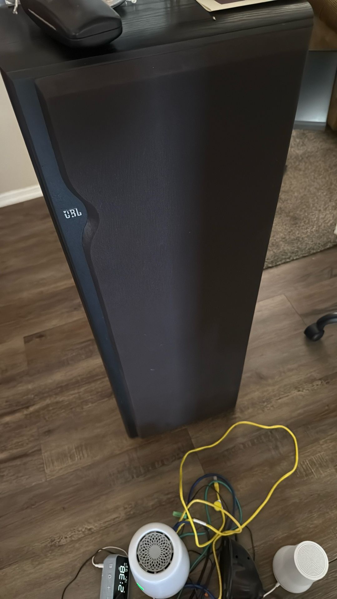 2  JBL Speakers  Yamaha Subwoofer, Sony Mid Speaker, Sony Receiver 