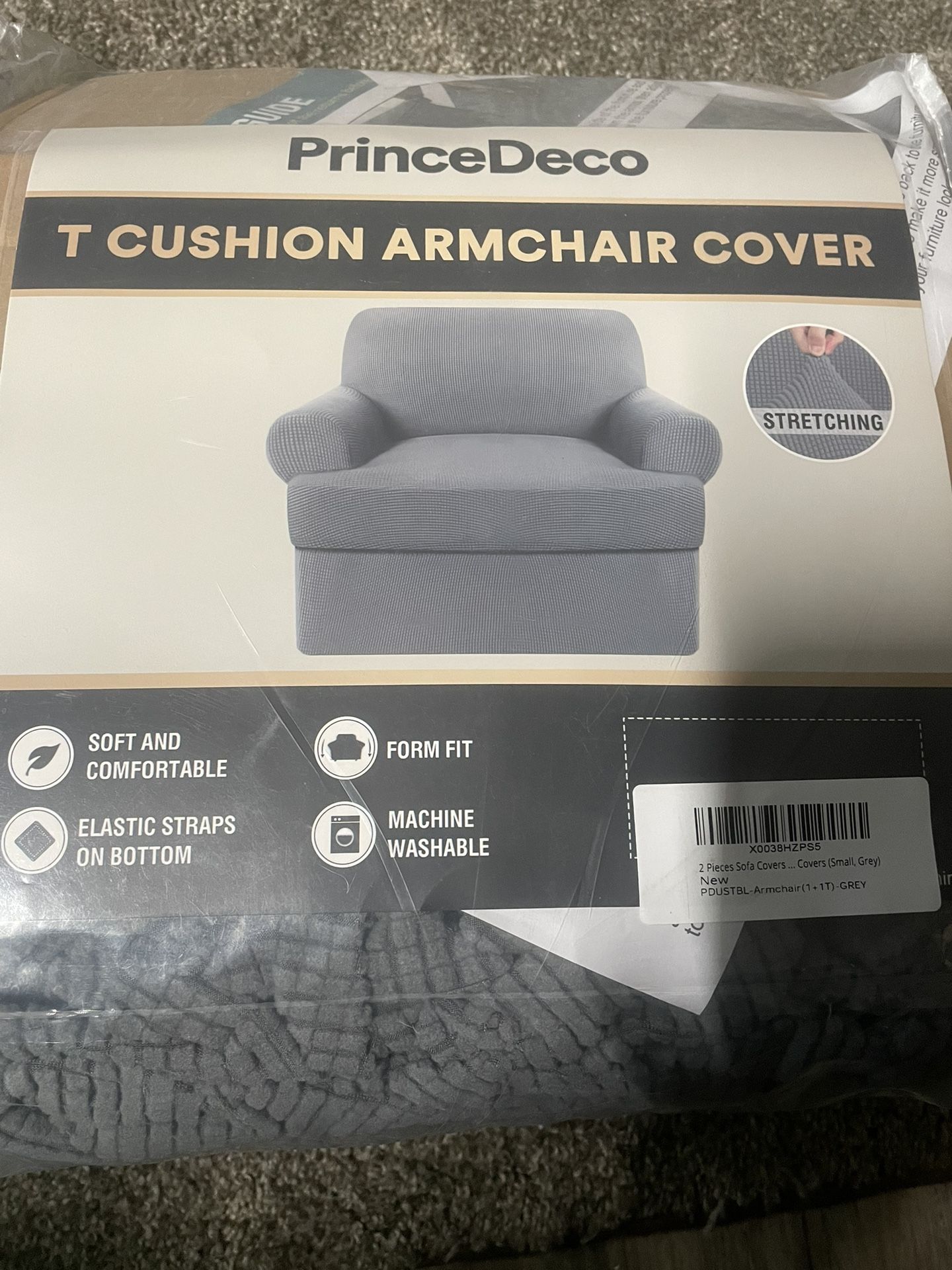 Gray Sofa Chair Cover (never used)
