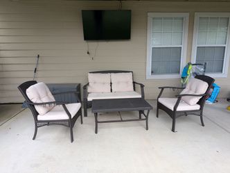 Outdoor wicker furniture