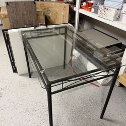 Small glass dining table 