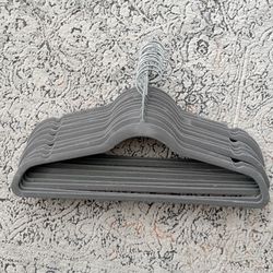Grey Velvet Clothes Hangers (25 Pack)