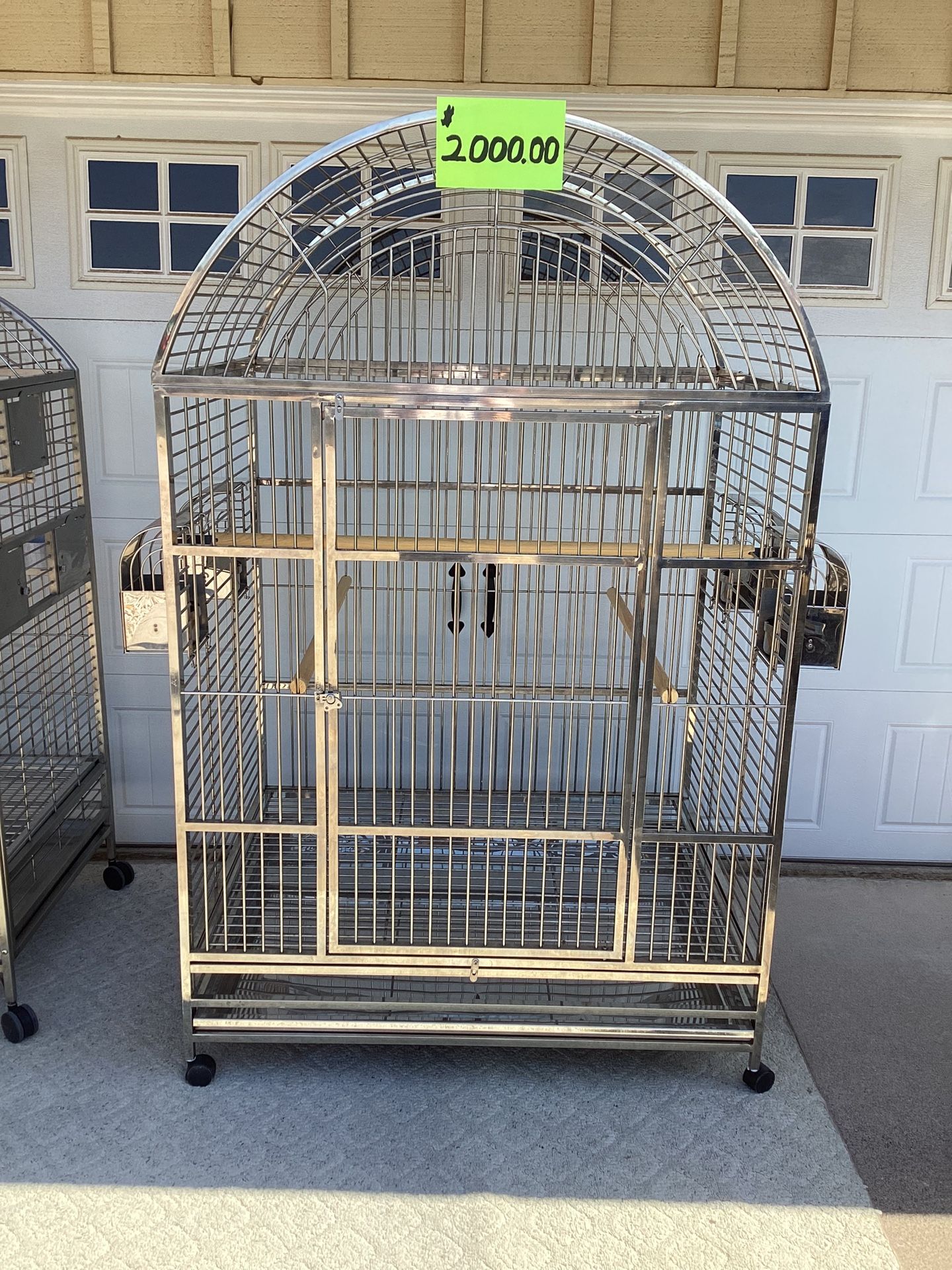 XXX Large Stainless Steel Macaw / Parrot Cage