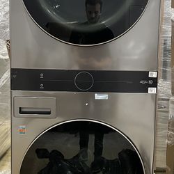 LG NEW GRAPHITE 27” ELECTRIC WASH TOWER WITH WARRANTY 
