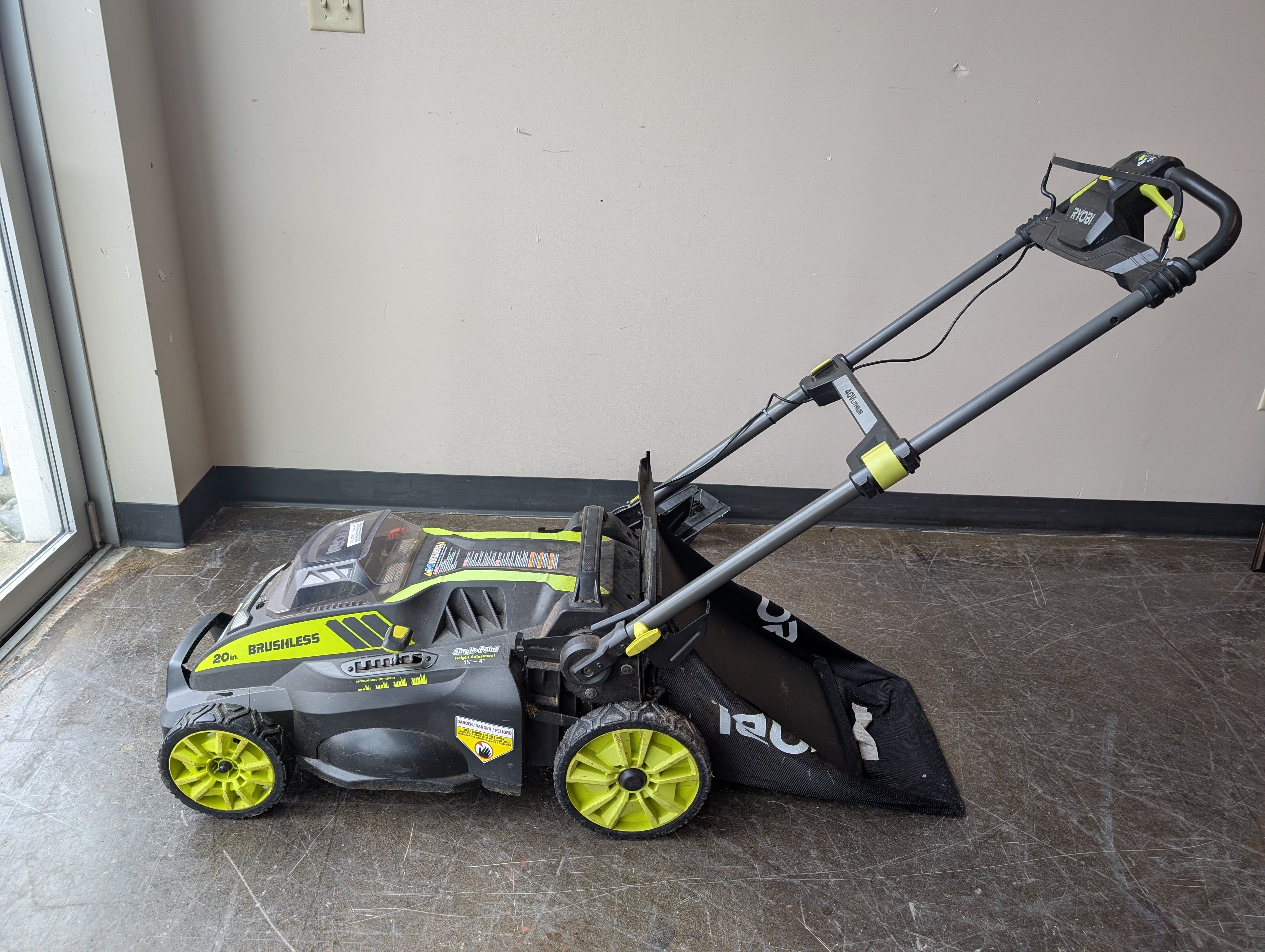 Ryobi Self-Propelled 20-inch Cordless Brushless Lawn Mower