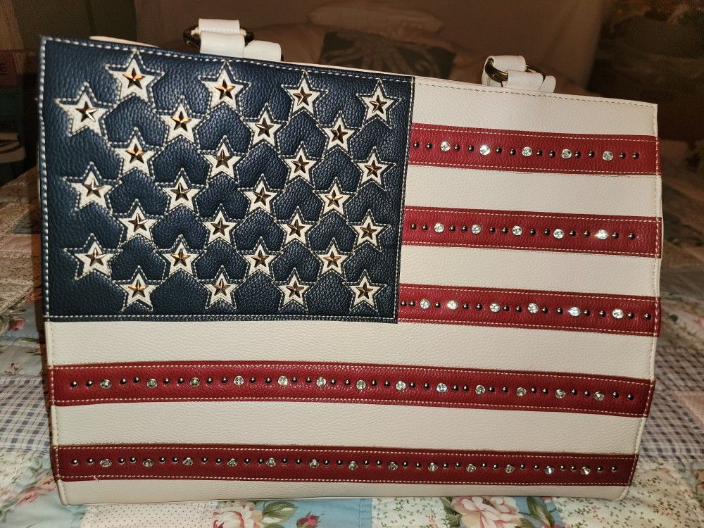 Montana West American Flag Handbag