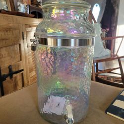Beautiful Iridescent Glass Drink Despencer...new!