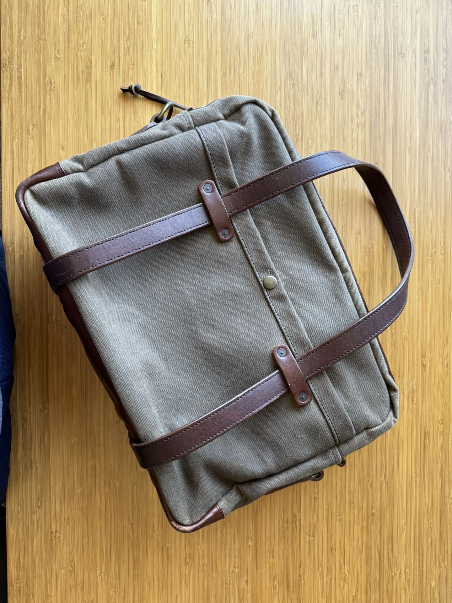 Canvas Briefcase by Vermilyea Pelle