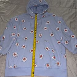 Nike Sportswear Floral Popover Training Hoodie (Light Blue) - Men’s Medium