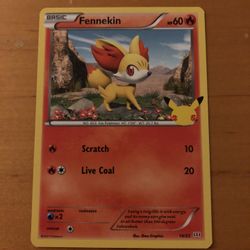 Fennekin 25th Anniversary McDonald’s Pokémon Card