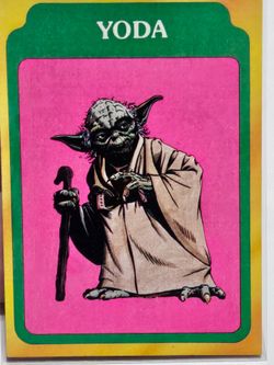 Vintage 1980 Star Wars Yoda Trading Card