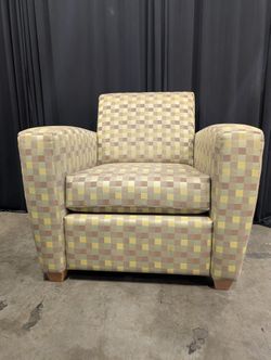 Checkered Poppy Armchair
