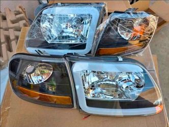 Ford F150 97-03 Expedition LED DRL Headlights Luces Micas Calaveras Faros Faroles Focos Headlamps