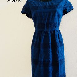 OLD NAVY, Navy Blue Striped Dress, Size M