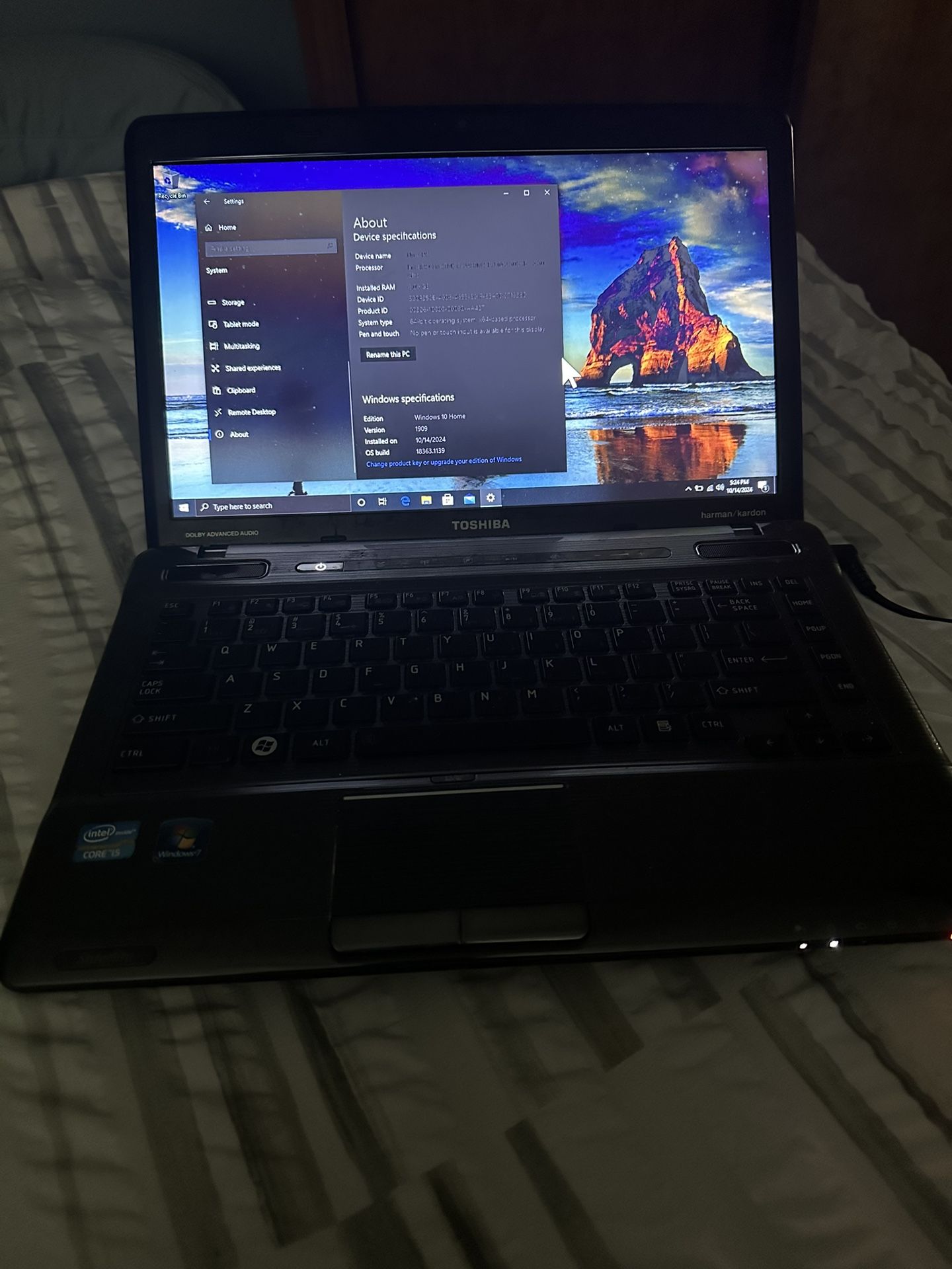Toshiba Laptop Computer