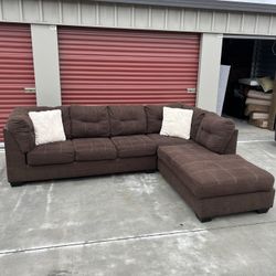 FREE DELIVERY&INSTALLATION Brown Sectional Couch