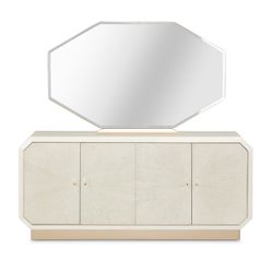 La Rachelle Medium Champagne Sideboard and Mirror