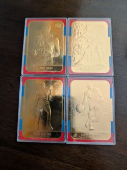 23KT Gold card basketball (4) all same serial number #445 of 10,000