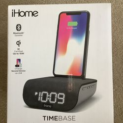 New/Sealed iHome Timebase Wireless Charging Stand + Speaker