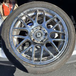 1 Drag DR37 17” Chrome Wheel With Ohtsu FP0612 a/s