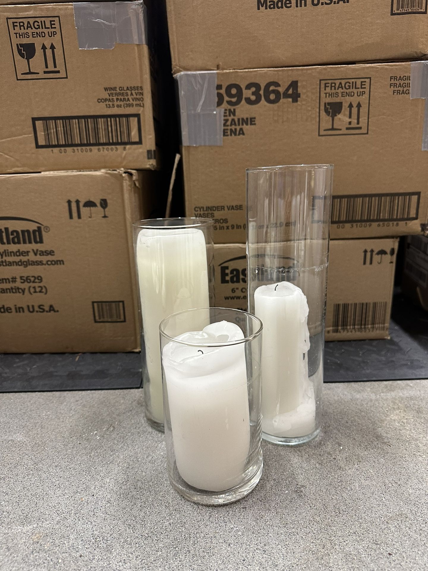 Hurricane Vases + Candle!