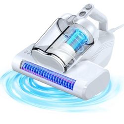Mattress Vacuum Cleaner, 16Kpa Bed Vacuum Cleaner with 253.7nm UV-C Light & 40000 RPM/Min Brushroll Rotation & Heating Tech, Widened Suction Port(Cord