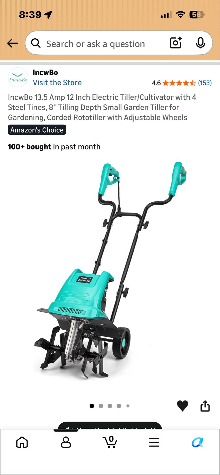 Tiller cultivator