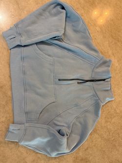 Lululemon Light Blue Zip Pocket Hoodie Sweatshirt