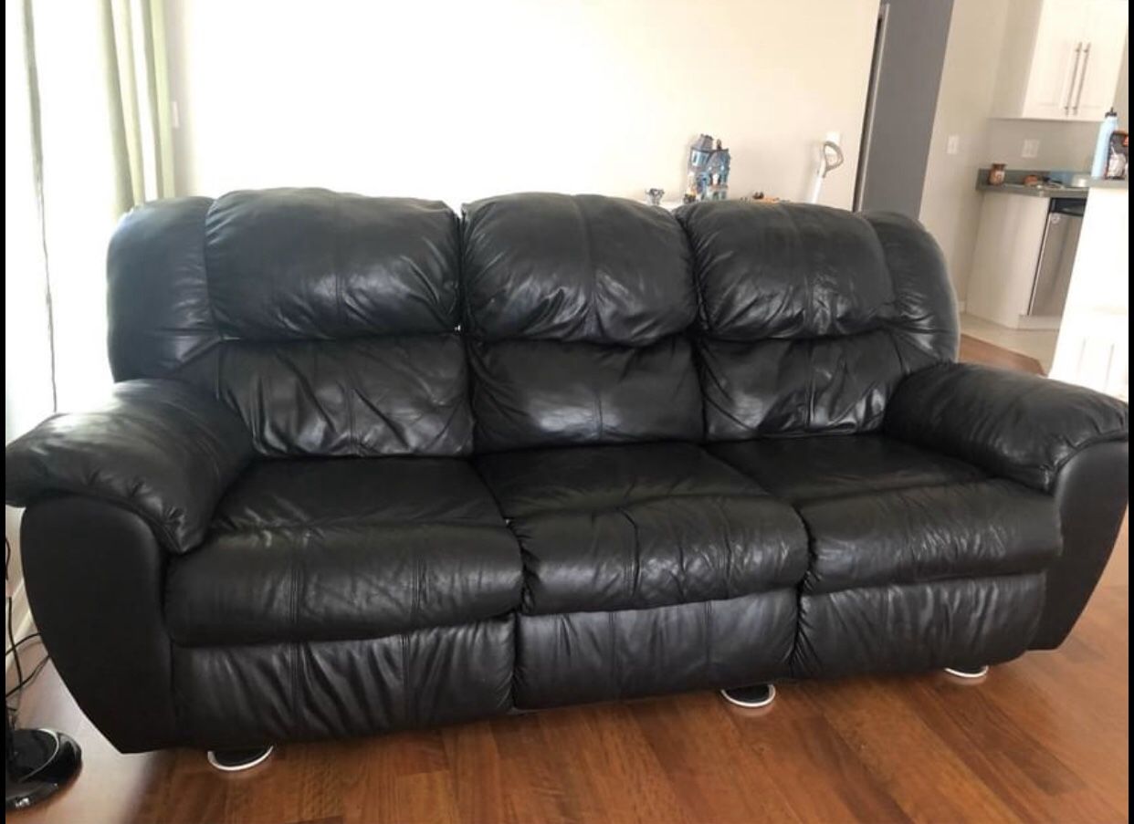 Black Leather Couch