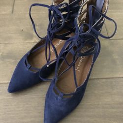 Free People Flats - Navy-Size 6