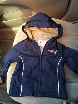 Baby 18 month old lightweight patriots zip up hoodie jacket